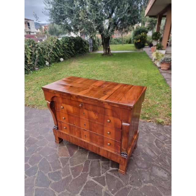 Empire Chest of Drawers 1830 in Walnut Veneer For Sale - Image 10 of 14