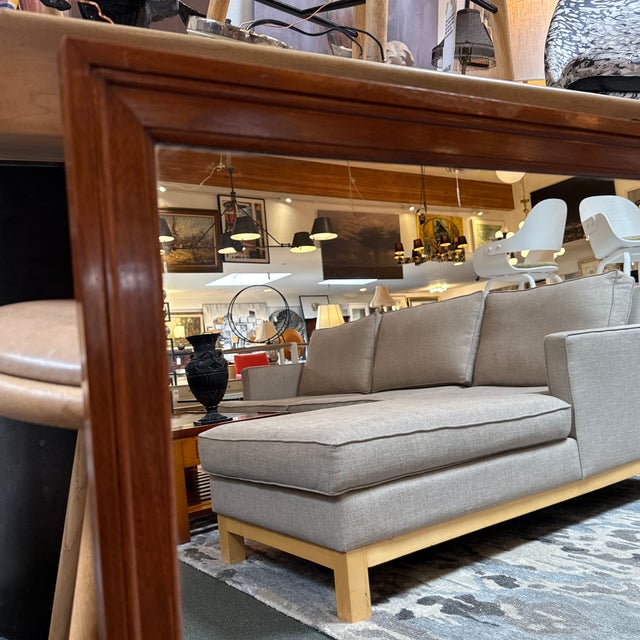 Wood Rosewood Framed Wall Mirror, Vintage For Sale - Image 7 of 12