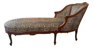Chaise Lounge with Leopard Pattern, 1950s