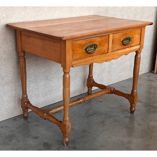 Early 20th Spanish Mobila Country Farm Desk with, Side Table or Butcher Block For Sale - Image 17 of 18