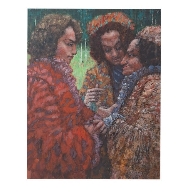Adam Marczukiewicz, Conversation, 1996, Oil on Canvas For Sale