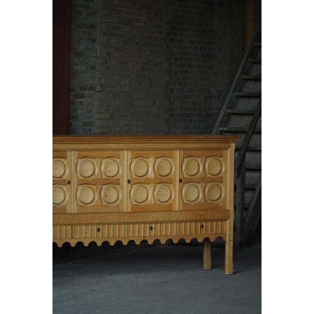 Vintage Danish Oak Sideboard by Henning Kjærnulf for Nyrup Furniture Factory, 1960s For Sale - Image 18 of 18