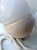 Pair of Travertine and Opaline Glass Culbuto Lamps Italy, 1980s For Sale - Image 10 of 12