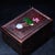 Vintage Chinese Zitan Wood Sliding Lid Box With Mother of Pearl Lotus Inlay For Sale - Image 4 of 9