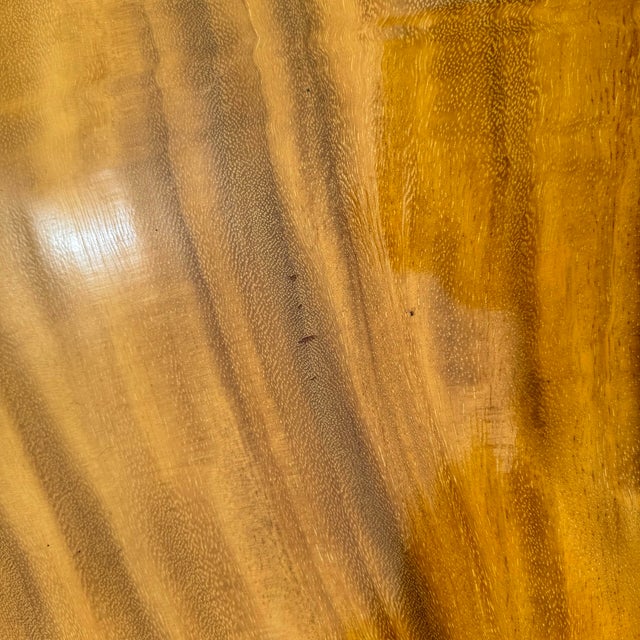Brown 1950s Hawaiian Koa Wood Biomorphic Coffee Table, End Table For Sale - Image 8 of 10