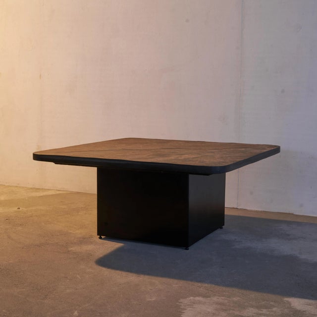 Early Coffee Table in Sober Rust Coloured Stone by Paul Kingma, 1960s For Sale - Image 4 of 9