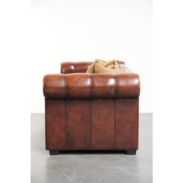 Vintage Three-Seater Sofa in Sheepskin Leather For Sale - Image 5 of 15