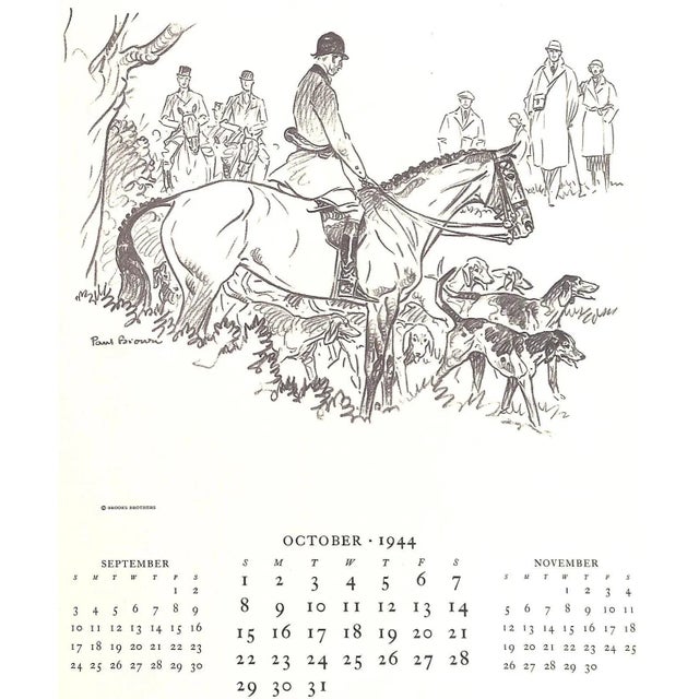 Traditional Paul Brown X Brooks Brothers Calendar 1944 For Sale - Image 3 of 14
