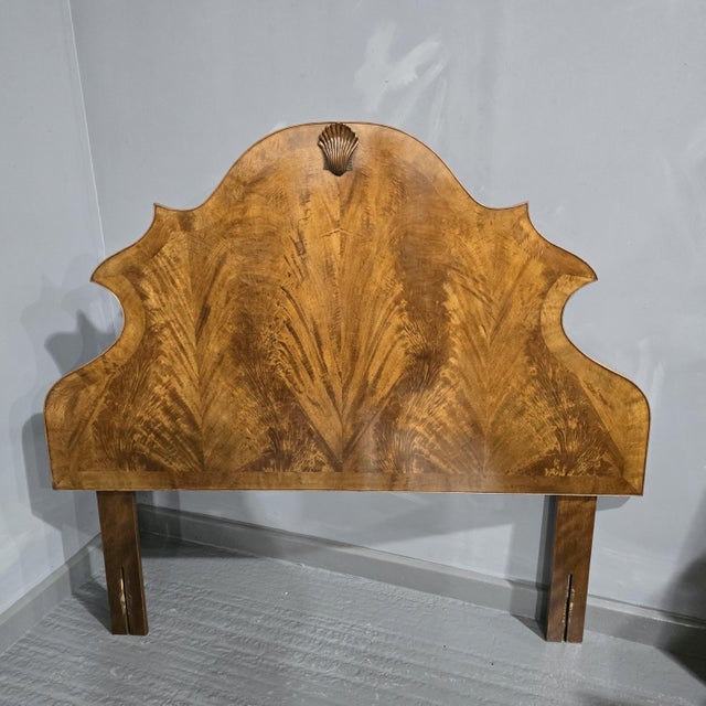 Double Headboard in Walnut, 1920s For Sale - Image 4 of 4