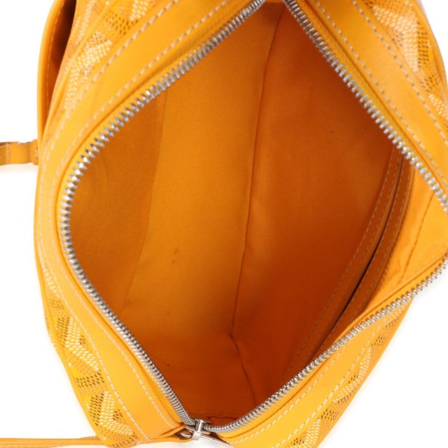 Yellow Goyardine Canvas Sac Cap Vert PM For Sale - Image 9 of 9