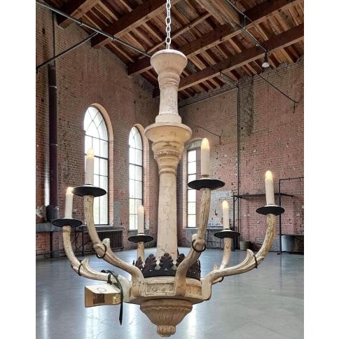 18C Style Kathleen Spigelman Italian Country 6 Light Chandelier