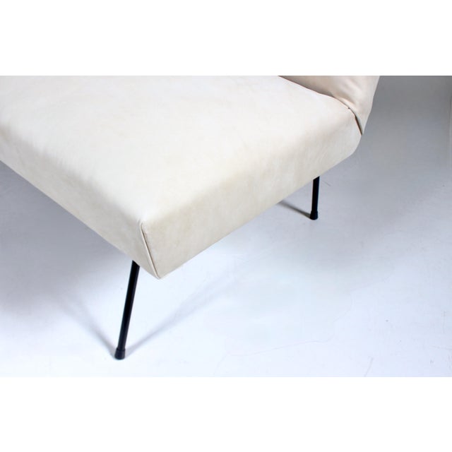 Mid 20th Century Milo Baughman for Pacific Iron Style Suede and Iron Settee For Sale - Image 11 of 18