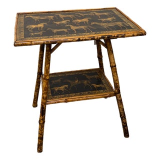 19th Century English Decoupage Side Table For Sale