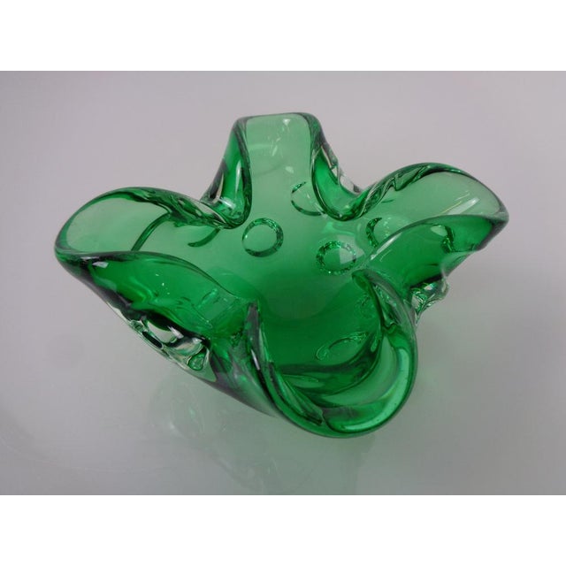 Green Sommerso Murano Glass Ashtray, Italy, 1960s For Sale - Image 9 of 18