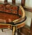 French French Ladies Writing Desk With Gallery Rail & 6 Drawers – Bronze Mounted Vanity Desk For Sale - Image 3 of 5
