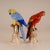 Victorian Antique Victorian Ceramic Macaw Parrots Birds German Dresden Saxe Porcelain Animal Figurine - a Pair For Sale - Image 3 of 9