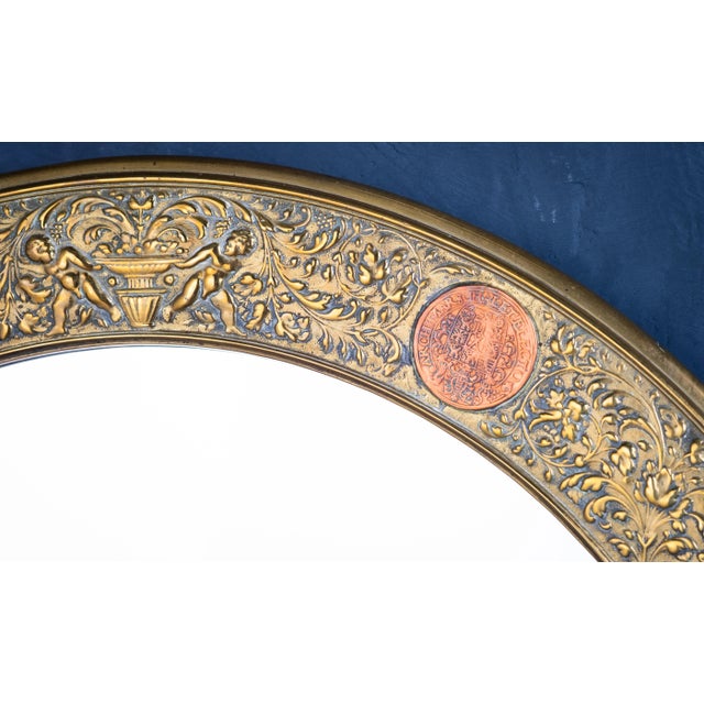 19th Century Antique Round Mirror For Sale - Image 6 of 12