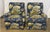Blue Vintage Bench-Made 3-Piece Living Room Set in Schumacher "Dog & Duck" Indigo Linen – Sofa & 2 Matching Chairs For Sale - Image 8 of 18