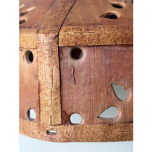 Swedish Birch Bark Pendant Lamp with Decorative Bark Chain, 1960 For Sale - Image 13 of 16