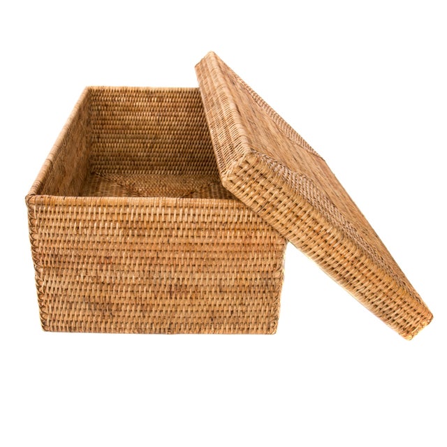 Artifacts Rattan Rectangular Box With Lid Chairish