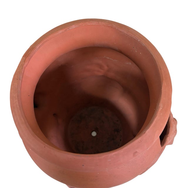 Vintage Terracotta Elephant Motif Strawberry Planter Pots, A Pair For Sale - Image 10 of 11