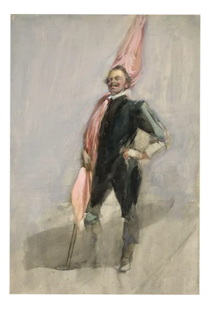 Steven Spurrier RA RBA ROI, Portrait of a Cavalier, 1907, Gouache