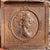 Antique iron fireplace fireback depicting a goddess. This piece was acquired from victorian house in an older section of...