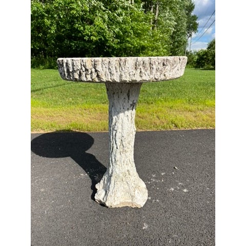 Mid 20th Century Vintage Faux Bois Bird Bath For Sale - Image 5 of 14
