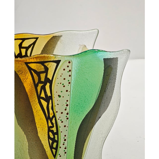 Murano Glass Vase and Centerpiece by Mario Bizzotti, Italy, 1980s, Set of 2 For Sale - Image 7 of 15