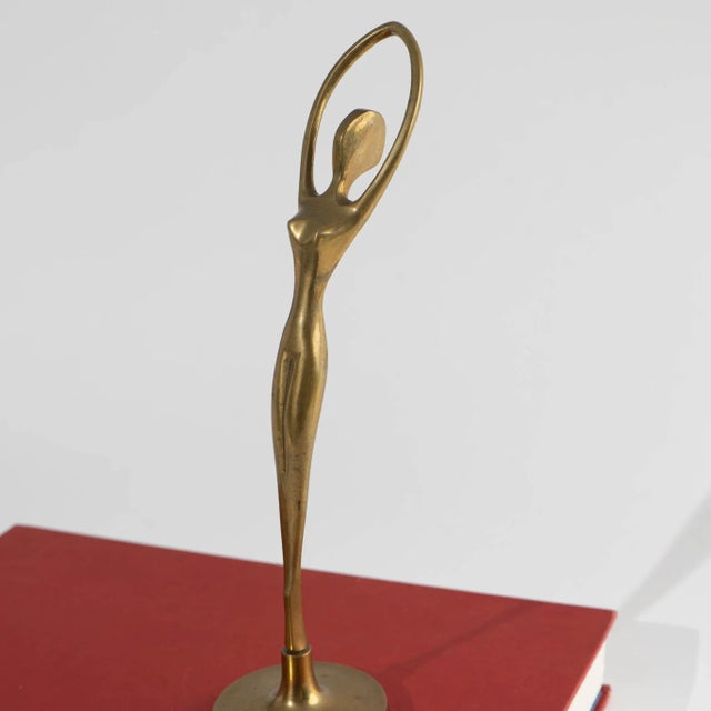 Vintage Brass Ballerina Figure For Sale - Image 4 of 11