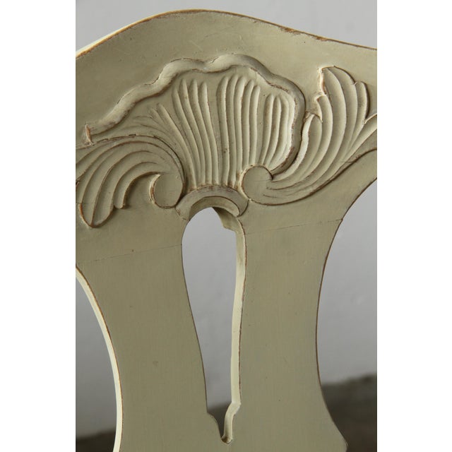 1950s Vintage Louis XV Swedish Rococo Conservatory Chairs, 1900s, Set of 4 For Sale - Image 5 of 18