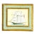 Original Hand-Painted Sailboat Painting in a Vintage Italian Frame For Sale