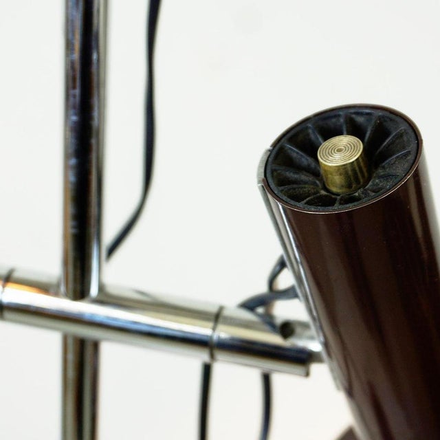 Space Age Brown Spot Floor Lamp attributed to Swiss Lamps International, 1960s For Sale - Image 4 of 12