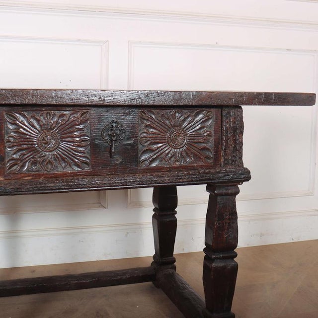 Antique Spanish Oak Console Table, 1600s For Sale - Image 6 of 18