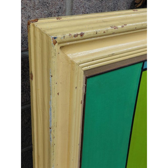 Framed Signed Untitled 1974 Geometric Painting Attributed to Ludwig Sander For Sale - Image 13 of 13