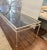 Transitional Upperline Silver Leafed Iron and Glass Coffee Table For Sale - Image 3 of 5
