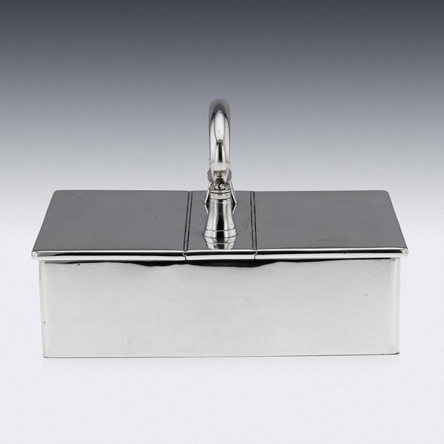 Edwardian Silver Cigar Box, London, 1909 For Sale - Image 13 of 17