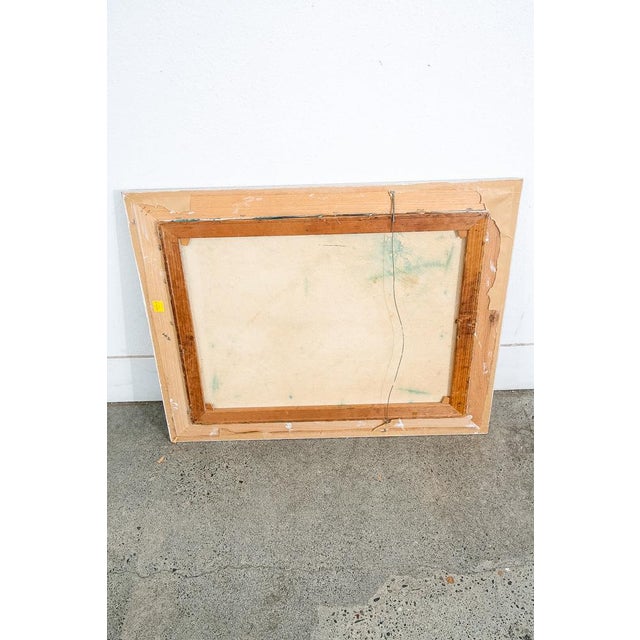 1960s 1960s Mid Century Modern Oil Painting Abstract Expressionism For Sale - Image 5 of 12