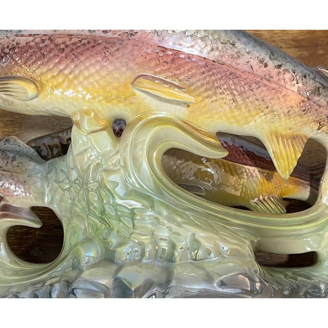 This impressive, large-scale ceramic sculpture is a premier example of Mid-Century Modern Belgian art pottery. Crafted by...