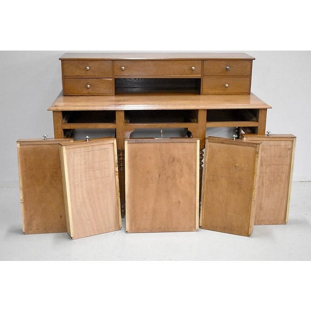 Tiered Desk in Oak, 1920s For Sale - Image 9 of 18