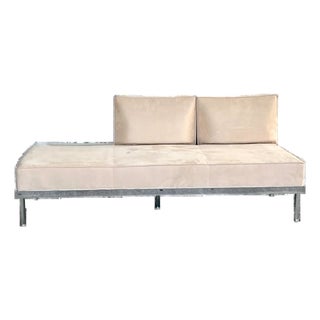 Vintage Chrome and Fabric Daybed For Sale