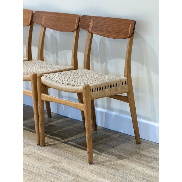 Beige CH23 Dining Chairs by Hans J. Wegner for Carl Hansen & Søn, 1950s, Set of 8 For Sale - Image 8 of 18