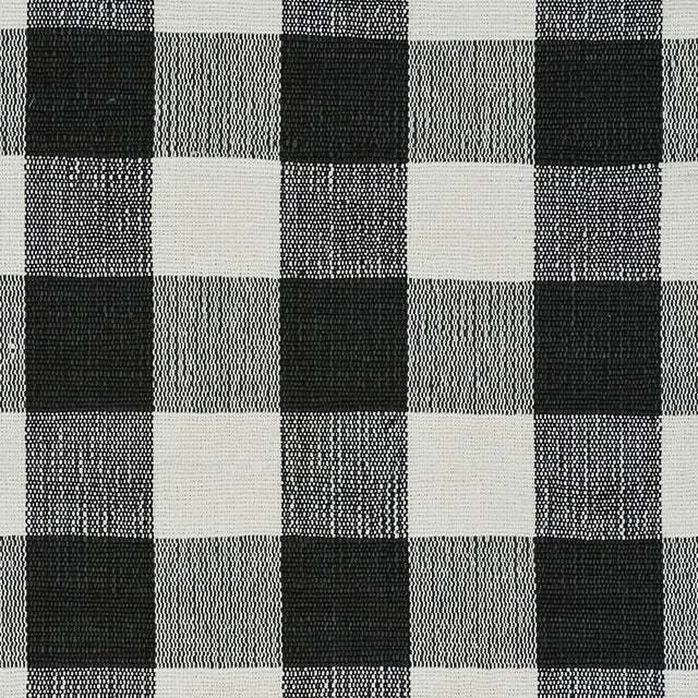 Contemporary Sample - Schumacher Barnes Performance Check Fabric in Black For Sale - Image 3 of 3