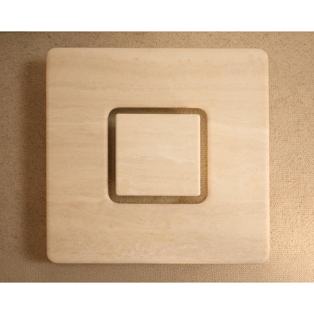 Saturn Coffee Table in Travertine, 1990s For Sale - Image 3 of 10