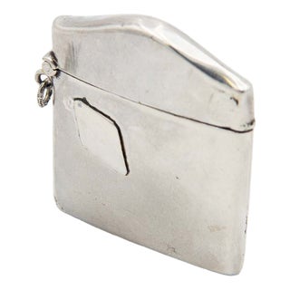 Silver Matchbox with Monogram Card For Sale