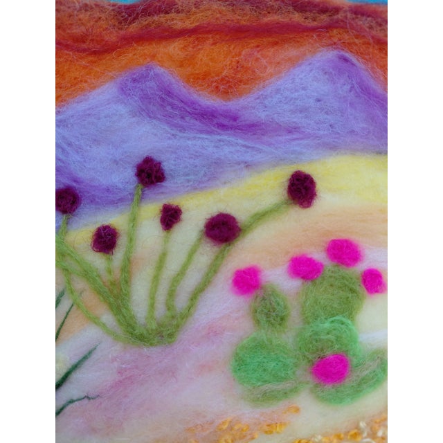 Contemporary Fiber Art Desert Landscape Set With Haiku by Paula Darnell For Sale In Las Vegas - Image 6 of 9