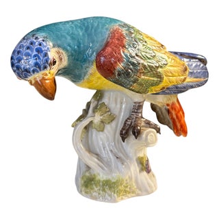 Porcelain Figure Parrot from Meissen Porcelain, 1940s For Sale