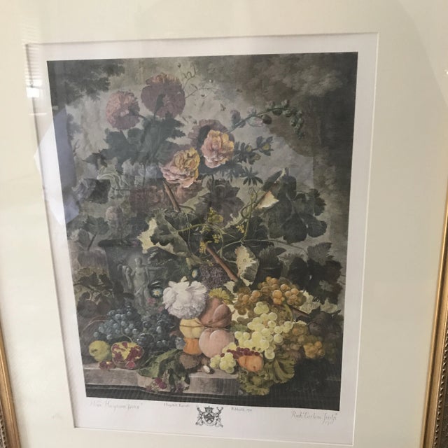 1990s Vintage Extra Large J. Pocker Framed Italian Hand Colored Prints - a Pair For Sale - Image 5 of 11