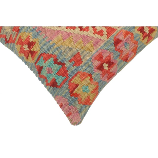 Shabby Chic Turkish Dennis Hand Woven Kilim Pillow For Sale - Image 4 of 8
