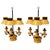Yellow Empire 3-Light Bouillotte Lamps in Lacquered Sheet Metal with Candle Extinguisher, 1920s, Set of 2 For Sale - Image 8 of 8